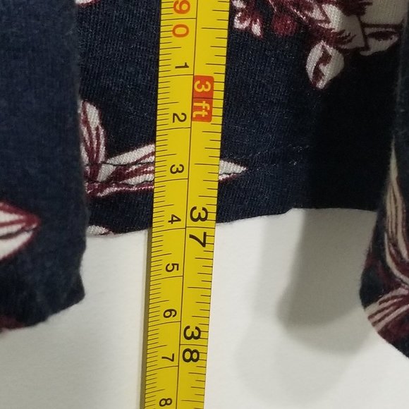 George NEW Blue Burgundy Floral Print A-Line Long Bell Sleeve Dress Size XS NWT - Picture 8 of 9